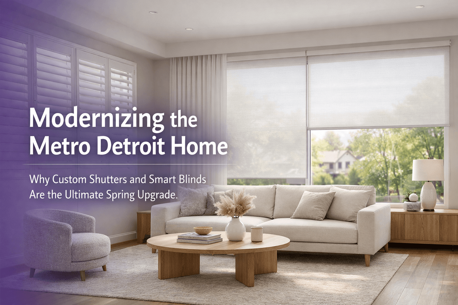 Modernizing the Metro Detroit Home: Why Custom Shutters and Smart Blinds Are the Ultimate Spring Upgrade