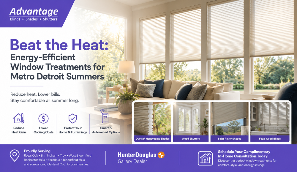 Beat the Heat: Energy-Efficient Window Treatments for Metro Detroit Summers